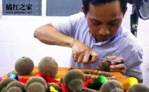 化橘红工艺品大师曾飞勇